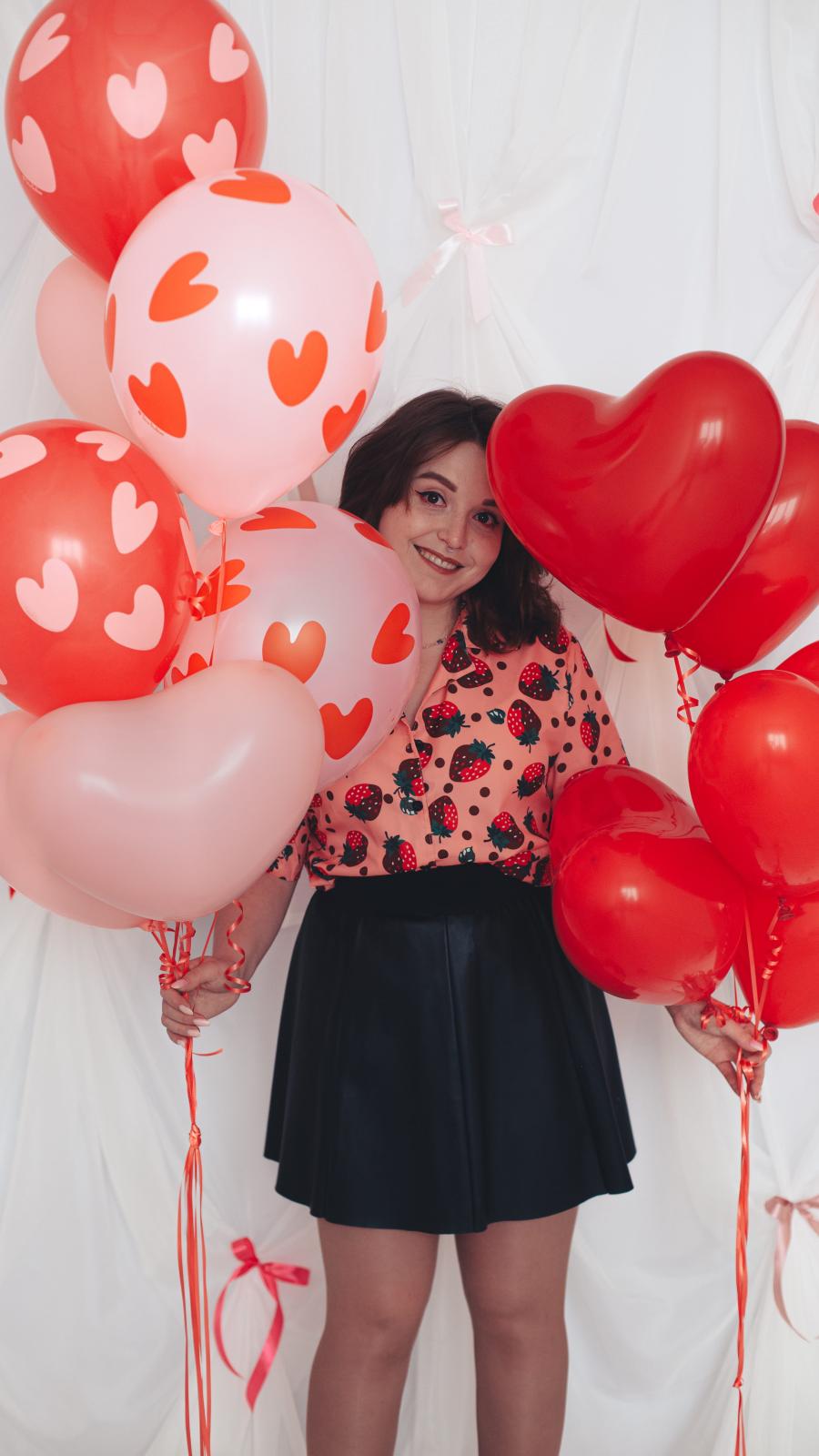 Фонтаны из шаров на 14 февраля